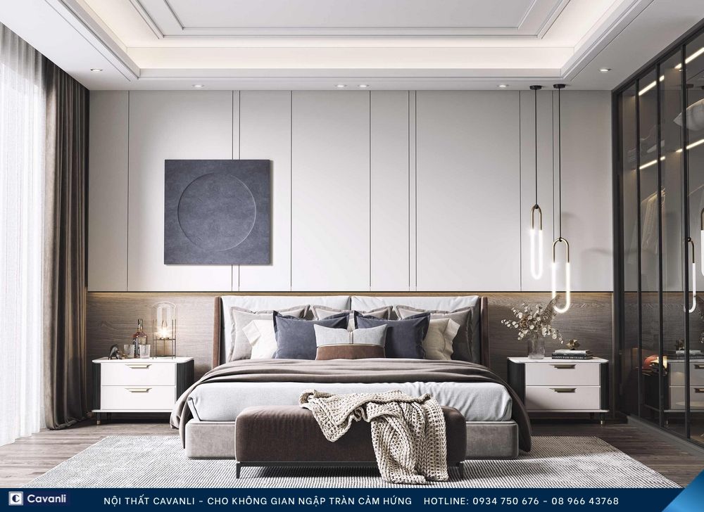 Thiết kế thi công nội thất phòng ngủ đẹp, liên hệ nội thất Cavanli