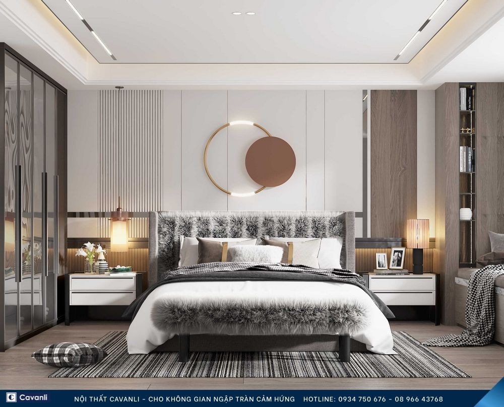 Thiết kế thi công nội thất phòng ngủ đẹp, liên hệ nội thất Cavanli