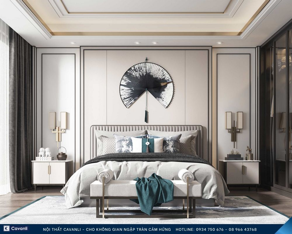 Thiết kế thi công nội thất phòng ngủ đẹp, liên hệ nội thất Cavanli