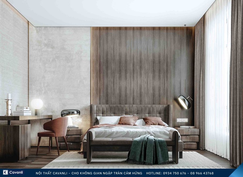 Thiết kế thi công nội thất phòng ngủ đẹp, liên hệ nội thất Cavanli