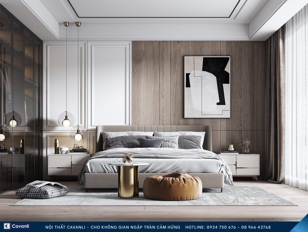 Thiết kế thi công nội thất phòng ngủ đẹp, liên hệ nội thất Cavanli