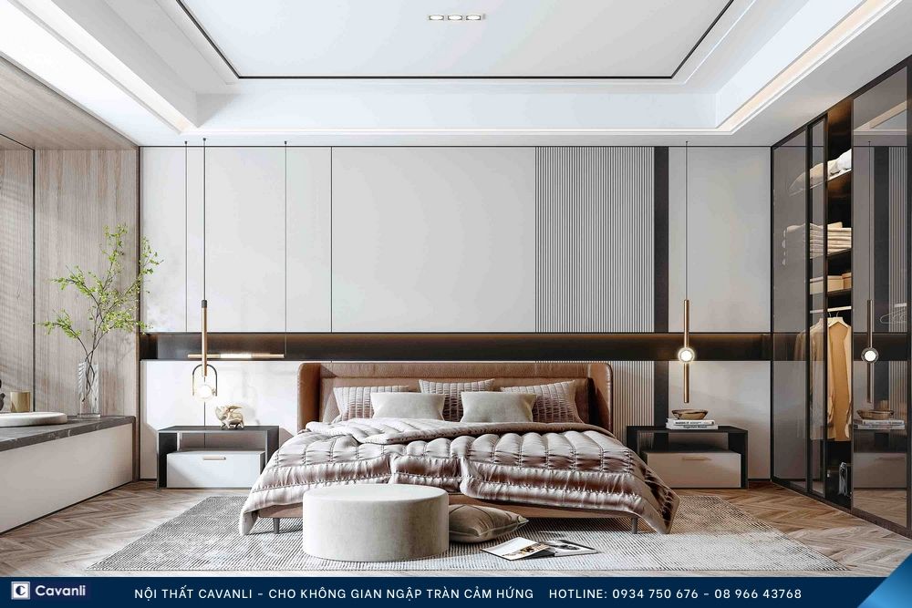 Thiết kế thi công nội thất phòng ngủ đẹp, liên hệ nội thất Cavanli