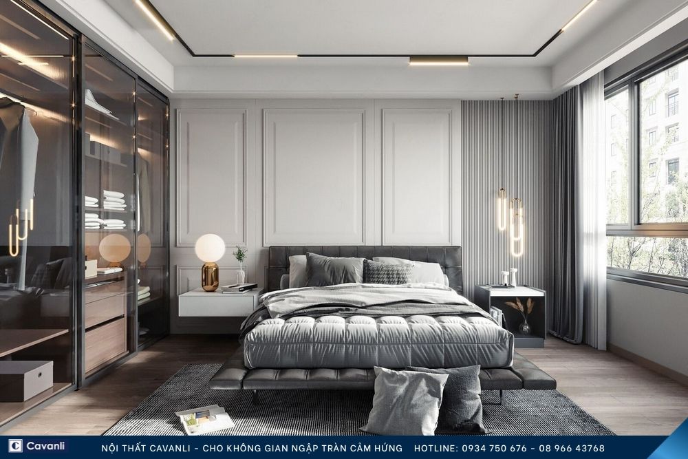 Thiết kế thi công nội thất phòng ngủ đẹp, liên hệ nội thất Cavanli