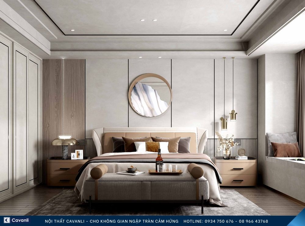 Thiết kế thi công nội thất phòng ngủ đẹp, liên hệ nội thất Cavanli