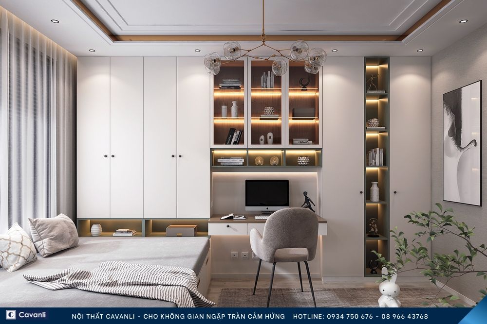 Thiết kế thi công nội thất phòng ngủ đẹp, liên hệ nội thất Cavanli