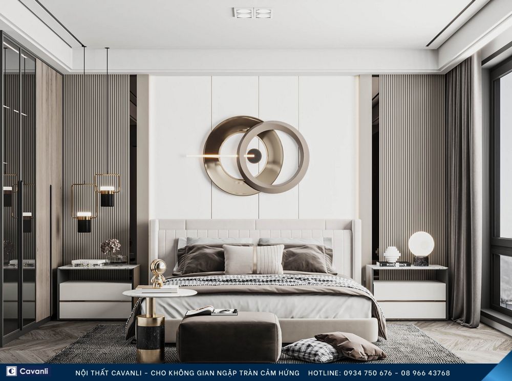 Thiết kế thi công nội thất phòng ngủ đẹp, liên hệ nội thất Cavanli