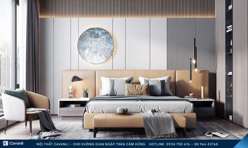 Thiết kế thi công nội thất phòng ngủ đẹp, liên hệ nội thất Cavanli