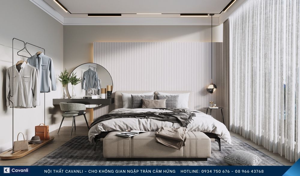 Thiết kế thi công nội thất phòng ngủ đẹp, liên hệ nội thất Cavanli