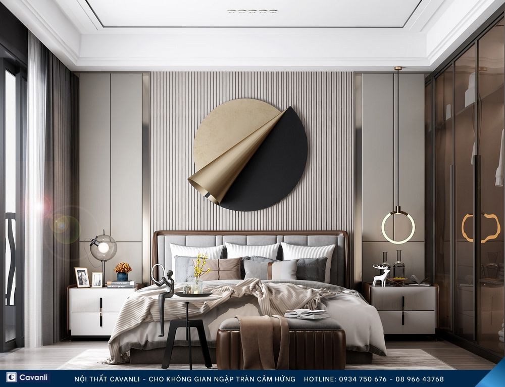 Thiết kế thi công nội thất phòng ngủ đẹp, liên hệ nội thất Cavanli