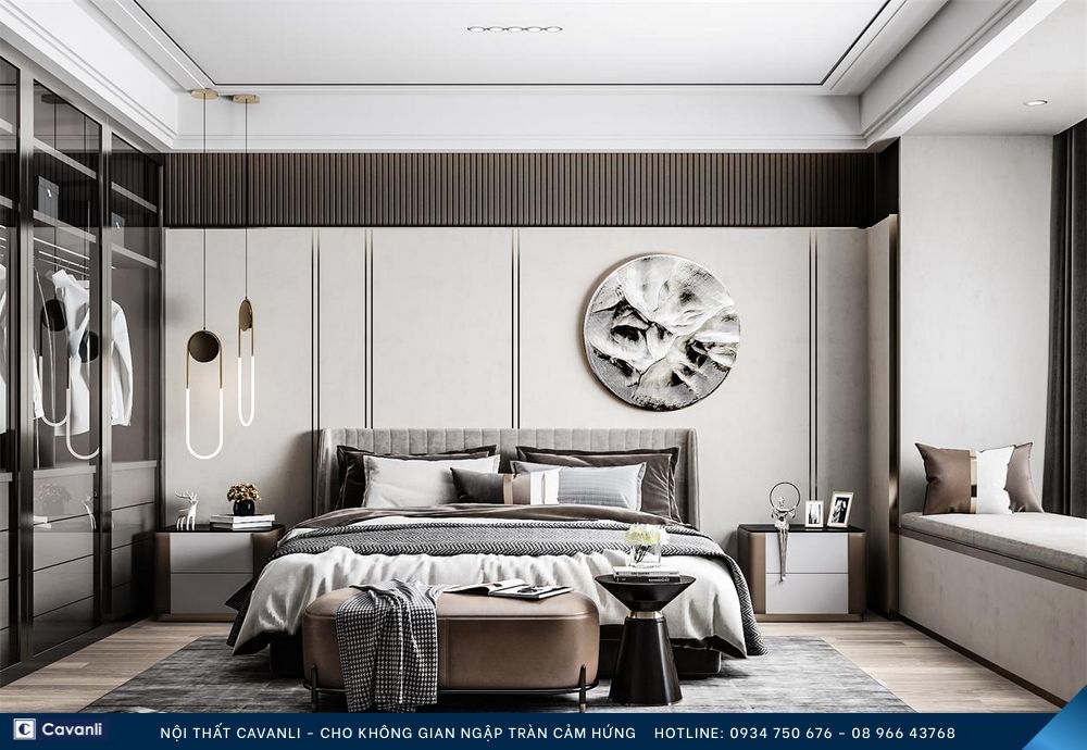 Thiết kế thi công nội thất phòng ngủ đẹp, liên hệ nội thất Cavanli