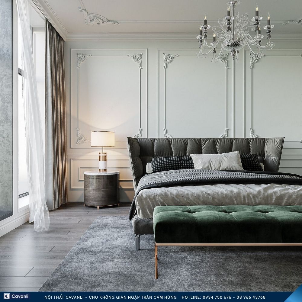 Thiết kế thi công nội thất phòng ngủ đẹp, liên hệ nội thất Cavanli