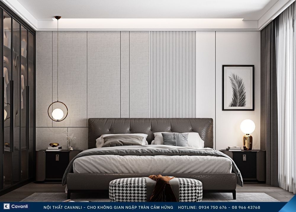 Thiết kế thi công nội thất phòng ngủ đẹp, liên hệ nội thất Cavanli