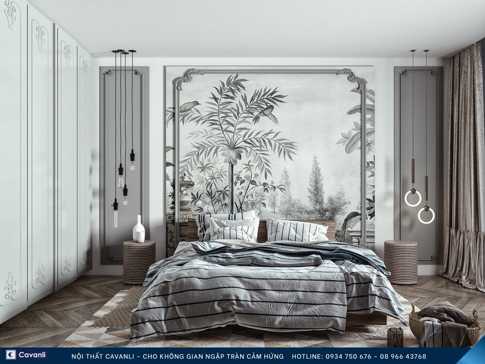 Thiết kế thi công nội thất phòng ngủ đẹp, liên hệ nội thất Cavanli