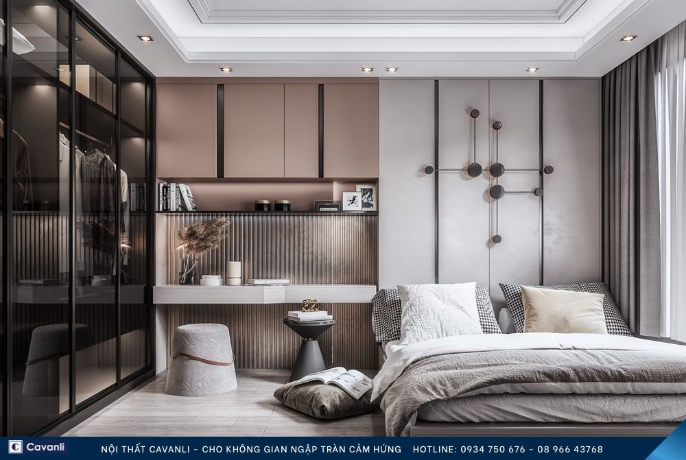 Thiết kế thi công nội thất phòng ngủ đẹp, liên hệ nội thất Cavanli