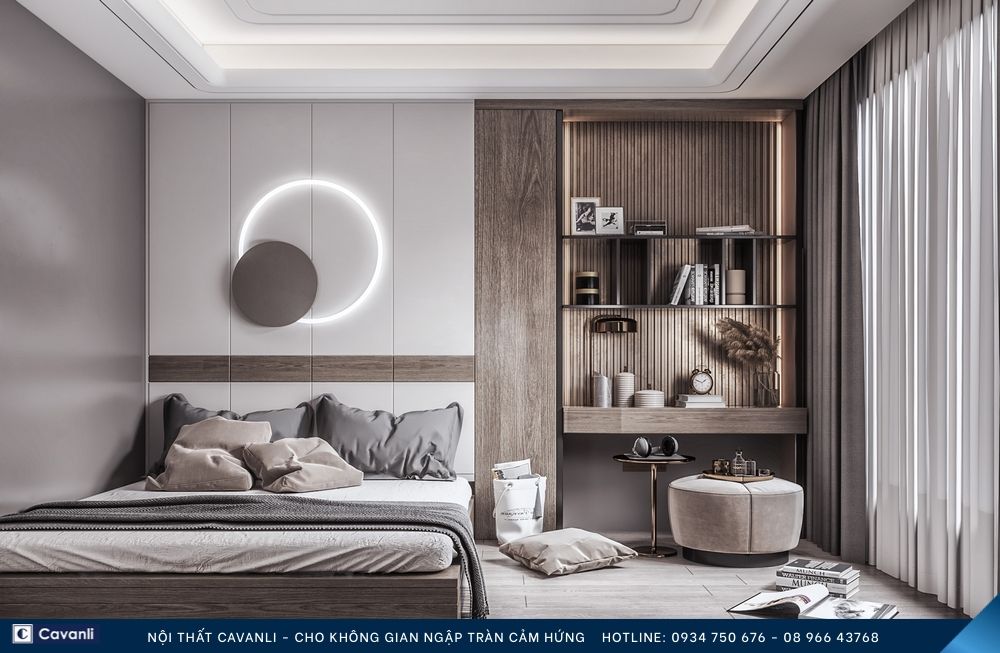 Thiết kế thi công nội thất phòng ngủ đẹp, liên hệ nội thất Cavanli