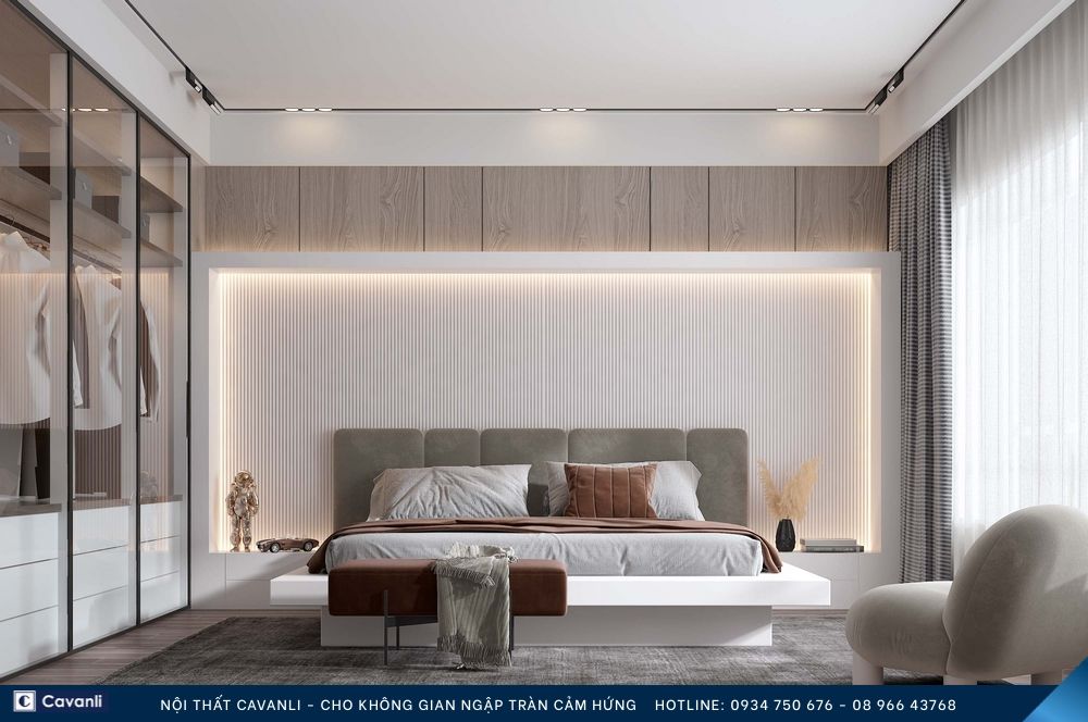 Thiết kế thi công nội thất phòng ngủ đẹp, liên hệ nội thất Cavanli