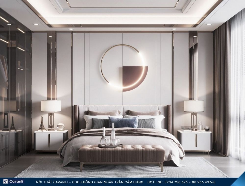 Thiết kế thi công nội thất phòng ngủ đẹp, liên hệ nội thất Cavanli