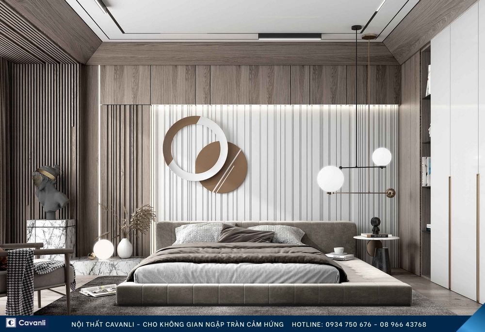 Thiết kế thi công nội thất phòng ngủ đẹp, liên hệ nội thất Cavanli