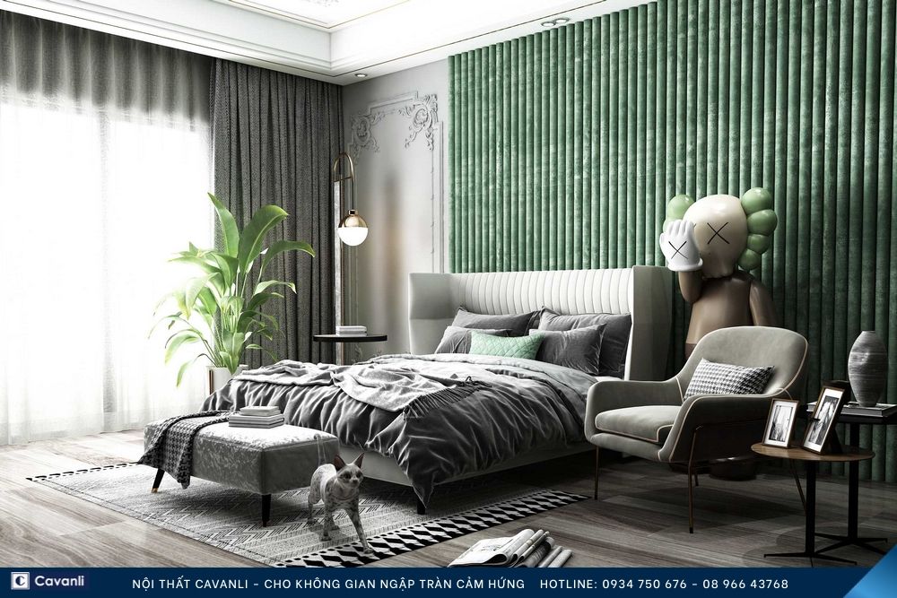 Thiết kế thi công nội thất phòng ngủ đẹp, liên hệ nội thất Cavanli