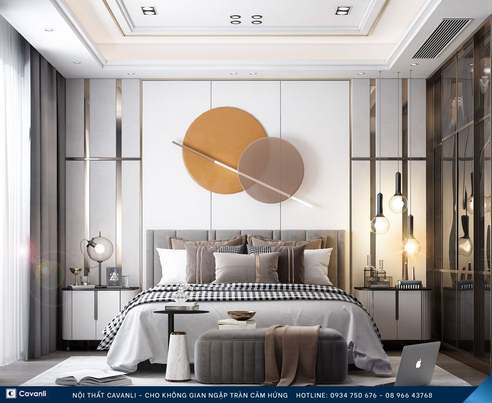 Thiết kế thi công nội thất phòng ngủ đẹp, liên hệ nội thất Cavanli