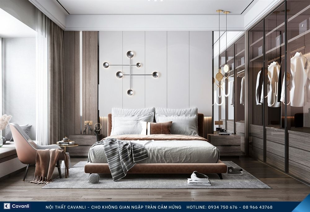 Thiết kế thi công nội thất phòng ngủ đẹp, liên hệ nội thất Cavanli