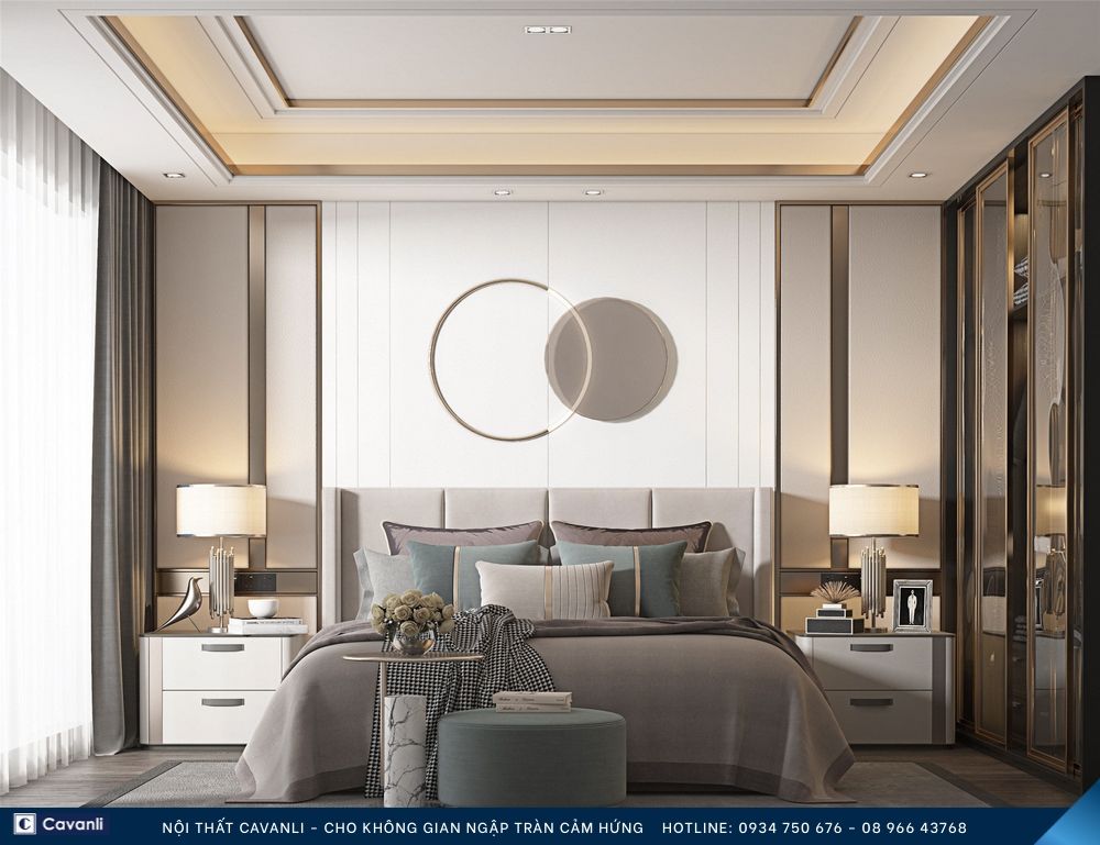 Thiết kế thi công nội thất phòng ngủ đẹp, liên hệ nội thất Cavanli