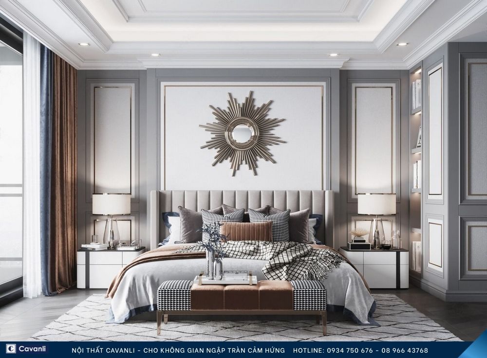 Thiết kế thi công nội thất phòng ngủ đẹp, liên hệ nội thất Cavanli