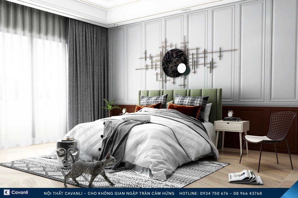 Thiết kế thi công nội thất phòng ngủ đẹp, liên hệ nội thất Cavanli