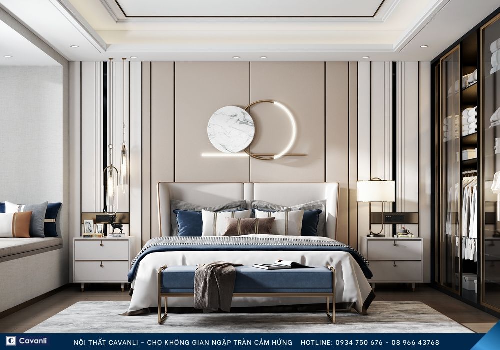 Thiết kế thi công nội thất phòng ngủ đẹp, liên hệ nội thất Cavanli