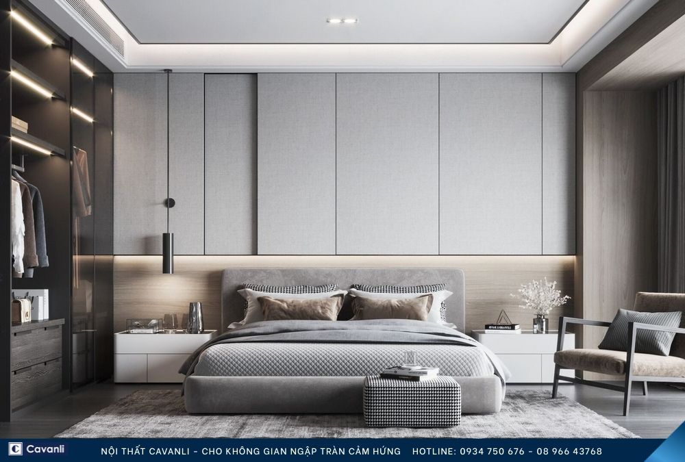 Thiết kế thi công nội thất phòng ngủ đẹp, liên hệ nội thất Cavanli