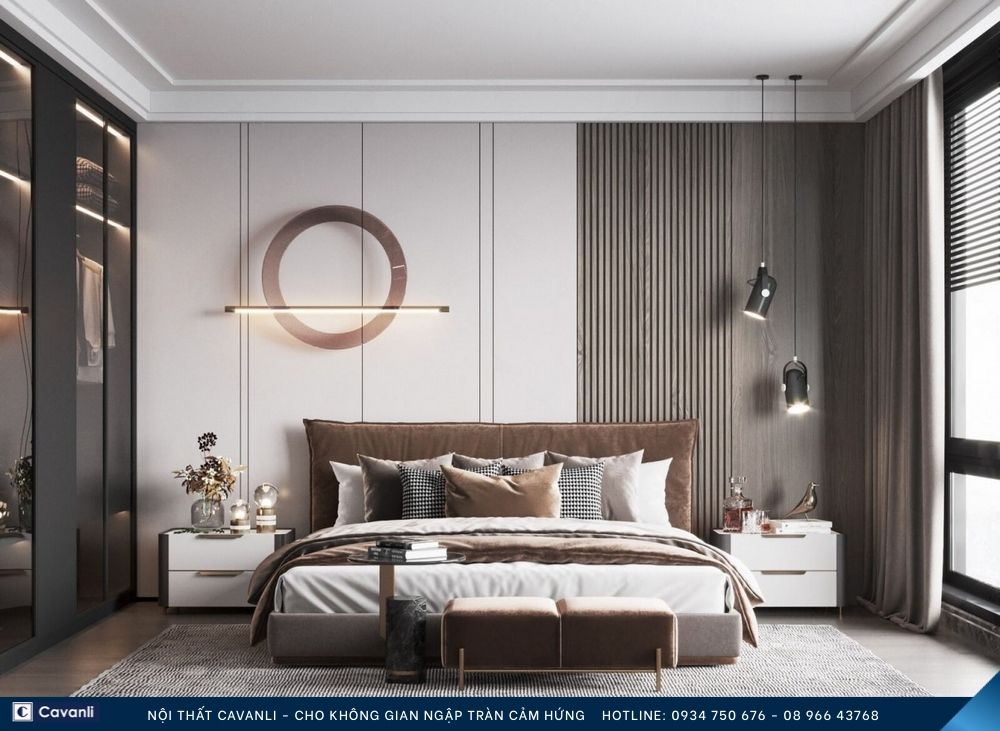 Thiết kế thi công nội thất phòng ngủ đẹp, liên hệ nội thất Cavanli