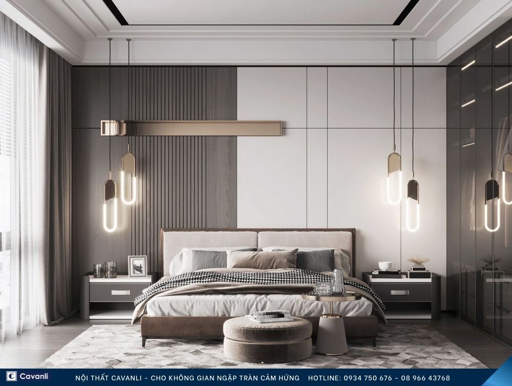 Thiết kế thi công nội thất phòng ngủ đẹp, liên hệ nội thất Cavanli