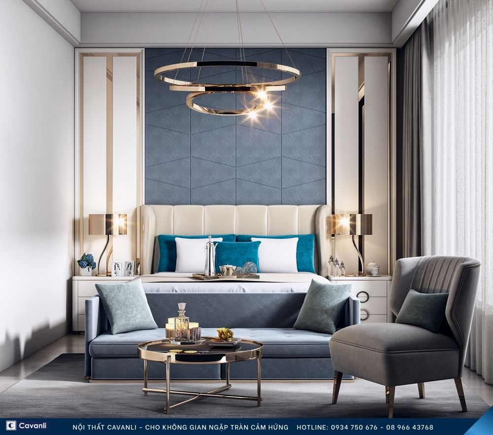 Thiết kế thi công nội thất phòng ngủ đẹp, liên hệ nội thất Cavanli