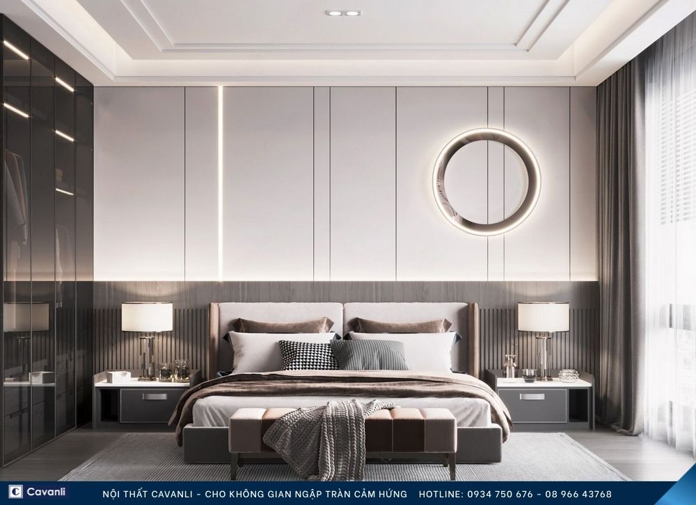Thiết kế thi công nội thất phòng ngủ đẹp, liên hệ nội thất Cavanli