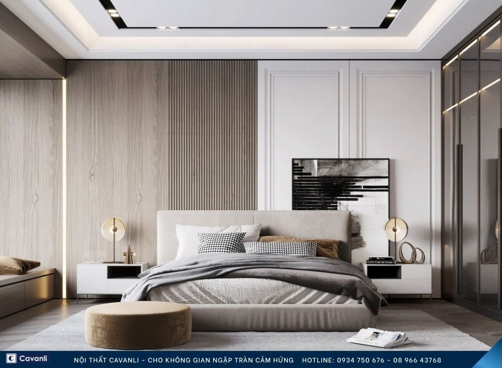 Thiết kế thi công nội thất phòng ngủ đẹp, liên hệ nội thất Cavanli