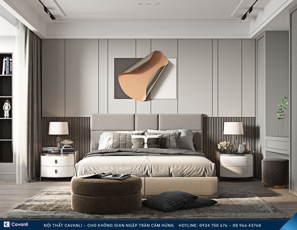 Thiết kế thi công nội thất phòng ngủ đẹp, liên hệ nội thất Cavanli
