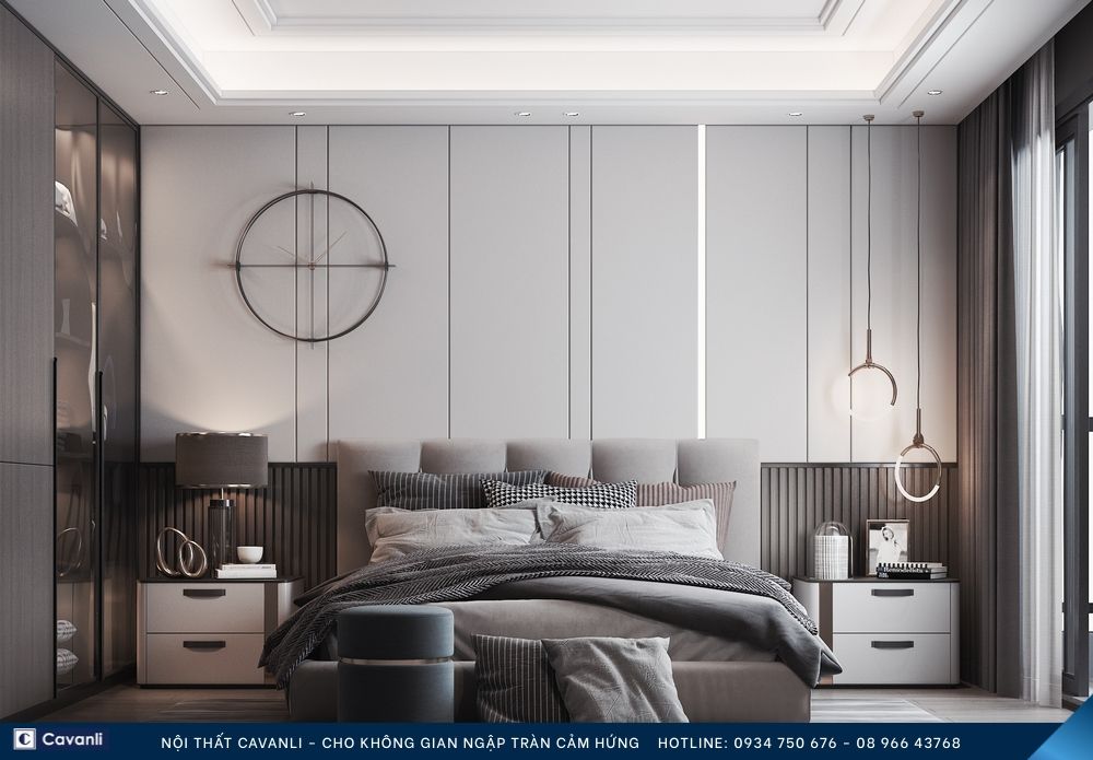 Thiết kế thi công nội thất phòng ngủ đẹp, liên hệ nội thất Cavanli