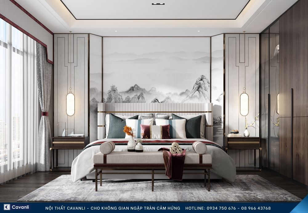 Thiết kế thi công nội thất phòng ngủ đẹp, liên hệ nội thất Cavanli