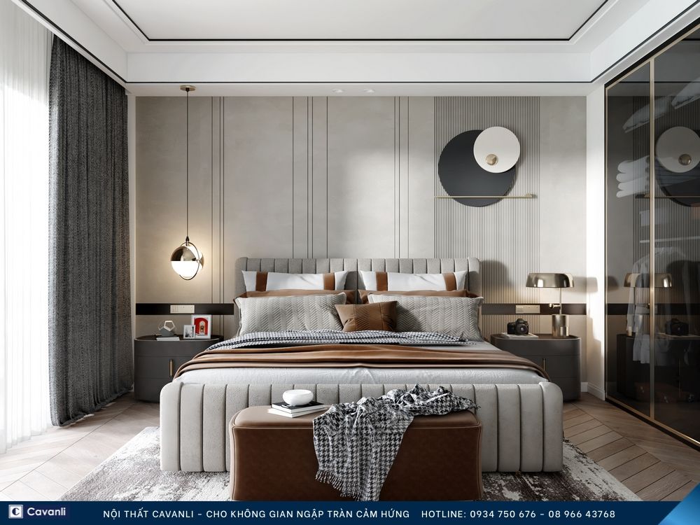 Thiết kế thi công nội thất phòng ngủ đẹp, liên hệ nội thất Cavanli