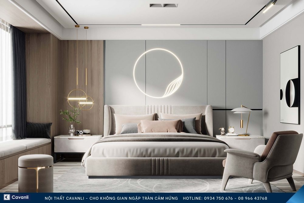 Thiết kế thi công nội thất phòng ngủ đẹp, liên hệ nội thất Cavanli