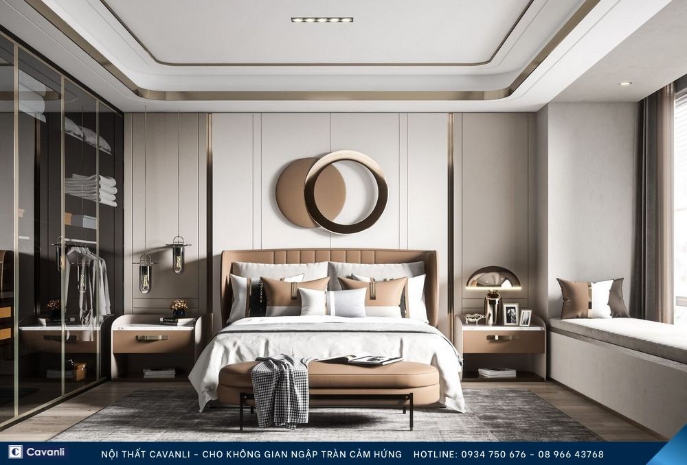Thiết kế thi công nội thất phòng ngủ đẹp, liên hệ nội thất Cavanli