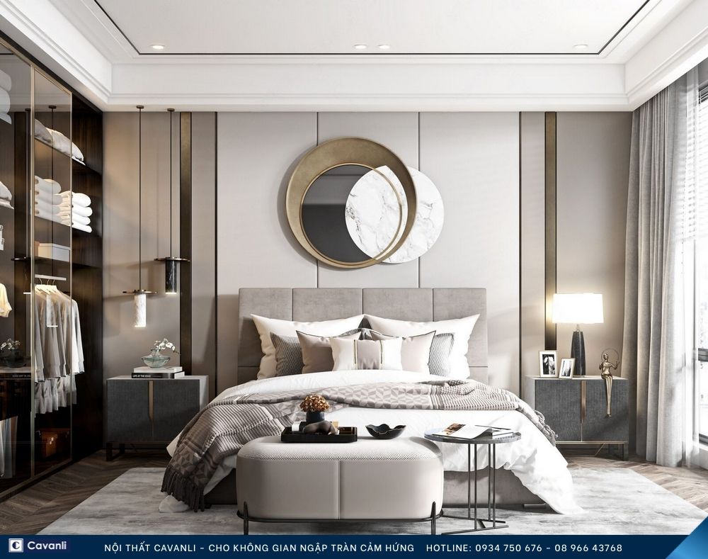 Thiết kế thi công nội thất phòng ngủ đẹp, liên hệ nội thất Cavanli