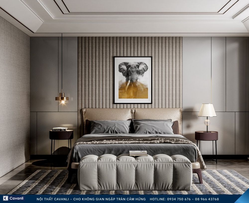 Thiết kế thi công nội thất phòng ngủ đẹp, liên hệ nội thất Cavanli