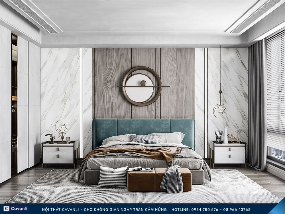 Thiết kế thi công nội thất phòng ngủ đẹp, liên hệ nội thất Cavanli