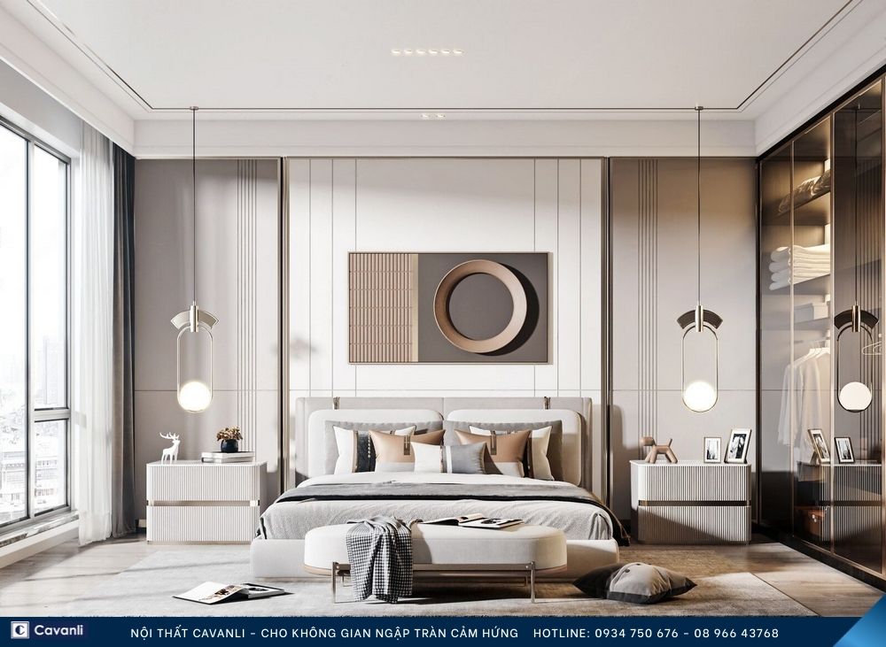 Thiết kế thi công nội thất phòng ngủ đẹp, liên hệ nội thất Cavanli