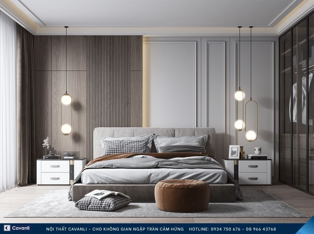 Thiết kế thi công nội thất phòng ngủ đẹp, liên hệ nội thất Cavanli