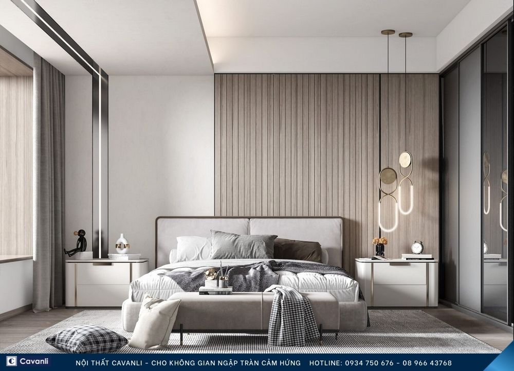 Thiết kế thi công nội thất phòng ngủ đẹp, liên hệ nội thất Cavanli