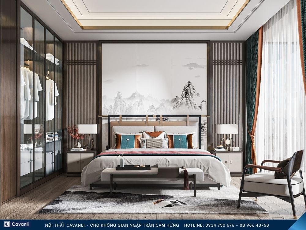 Thiết kế thi công nội thất phòng ngủ đẹp, liên hệ nội thất Cavanli
