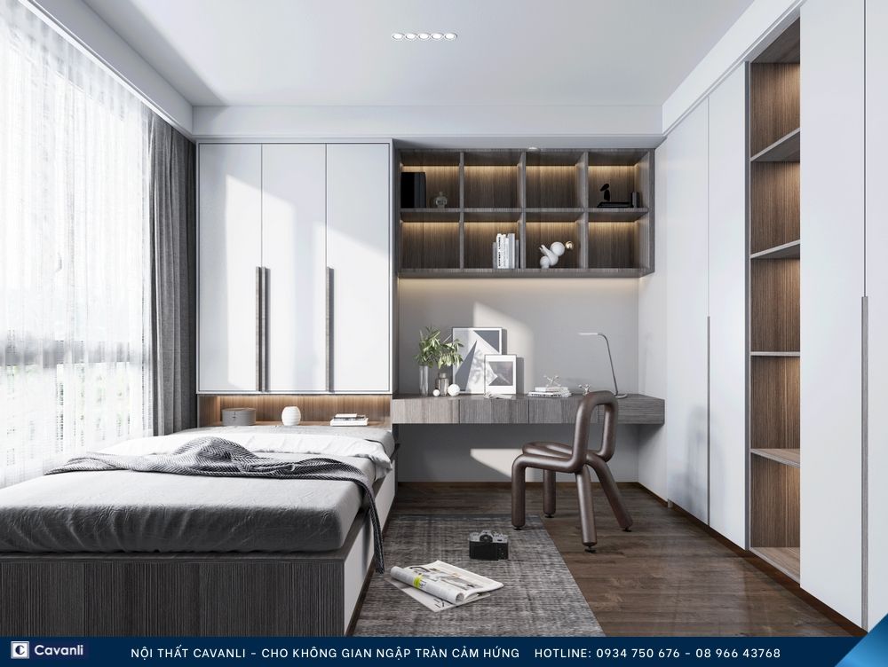 Thiết kế thi công nội thất phòng ngủ đẹp, liên hệ nội thất Cavanli