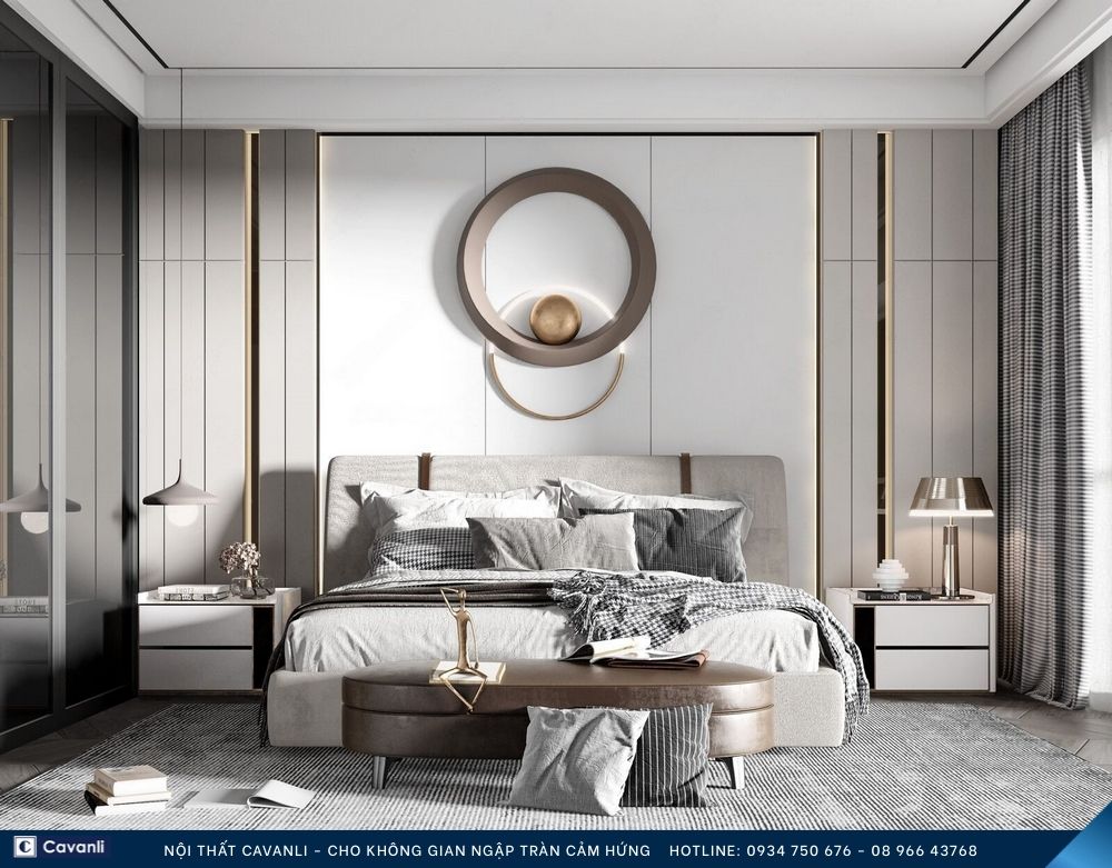 Thiết kế thi công nội thất phòng ngủ đẹp, liên hệ nội thất Cavanli